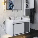روشویی کابینتی مدل ارتمیس سفید طوسی