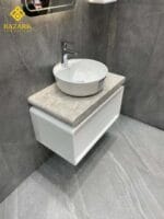 روشویی سنگی کابینت دار مدل بامبو با سنگ مشکی - Image 7