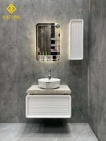 روشویی سنگی کابینت دار مدل بامبو با سنگ مشکی - Image 9