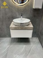 روشویی سنگی خاص به همراه کابینت مدل فلت - Image 2