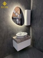 خرید روشویی مدرن سنگی کابینت دار مدل لاین - Image 7