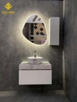 خرید روشویی مدرن سنگی کابینت دار مدل لاین - Image 12